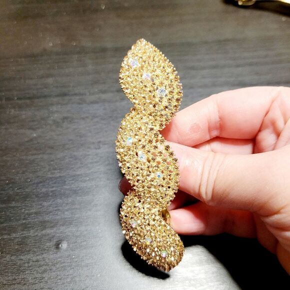 2/$20 Brand New Copper Gold Colour Rhinestone Hair Clip #1 - Picture 2 of 7
